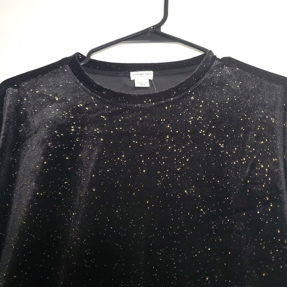 J Crew Crewcuts Girls Velour Sweatshirt Size XL Sparkle Velvet Y2K Princesscore - Picture 3 of 9